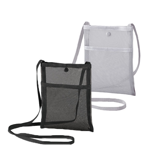 SD・フロントポケット付きメッシュサコッシュ