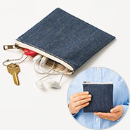 TR・デニムフラットポーチ No.1